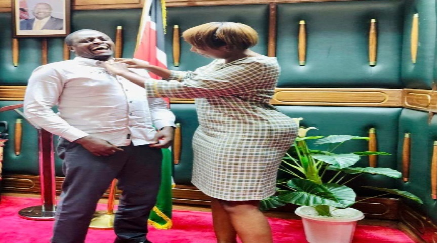 Senator Karen Nyamu and  MP Ndindi Nyoro